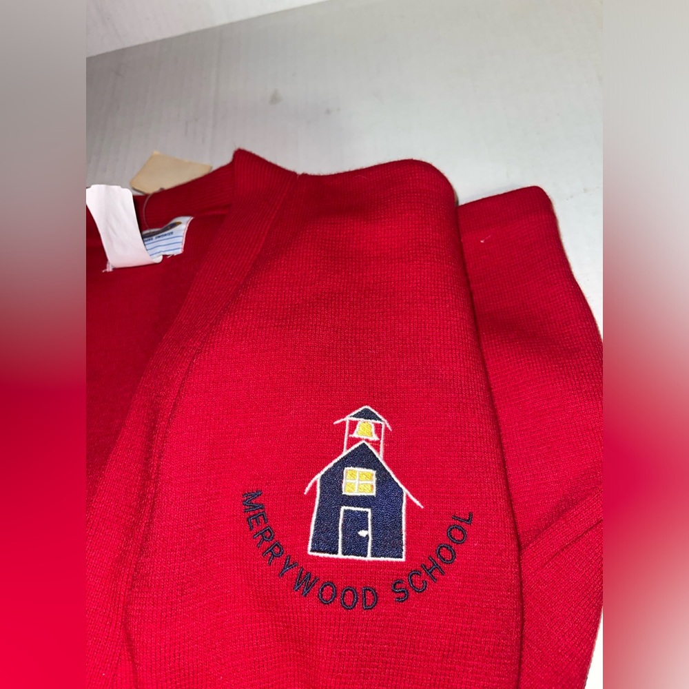 Cobmex Official School Sweater Merrywood School Red Sweater Vintage Small Ugly